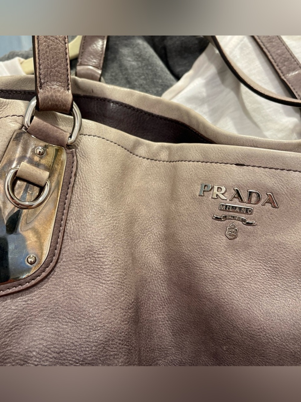 Vintage y2k Prada ombre Leather Tote Bag